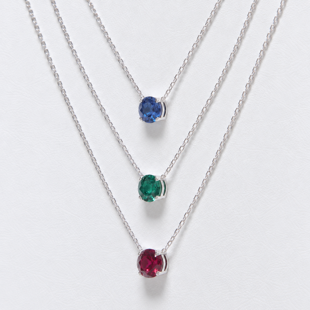 The Technicolor Solitaire Necklace